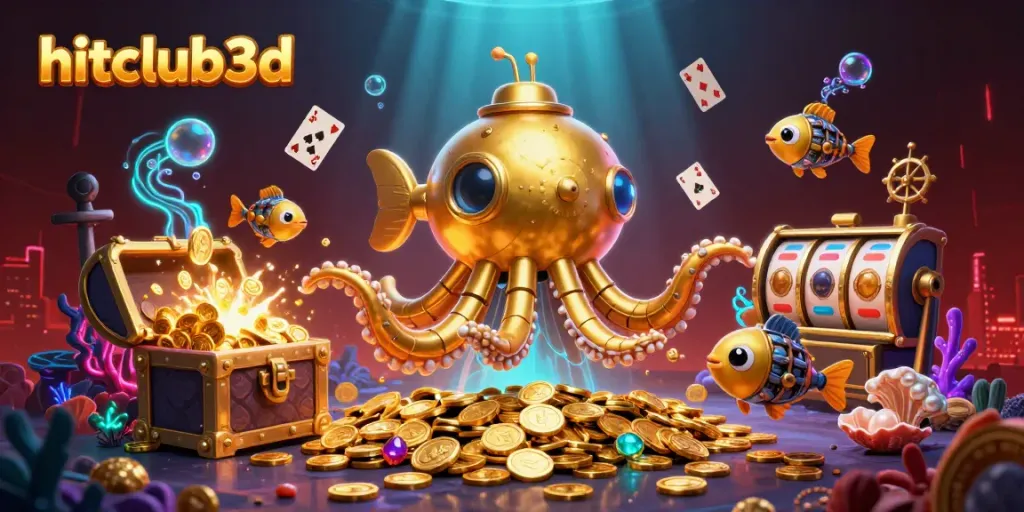 Experience thrilling gaming excitement with hitclub3d's vibrant underwater casino scene.