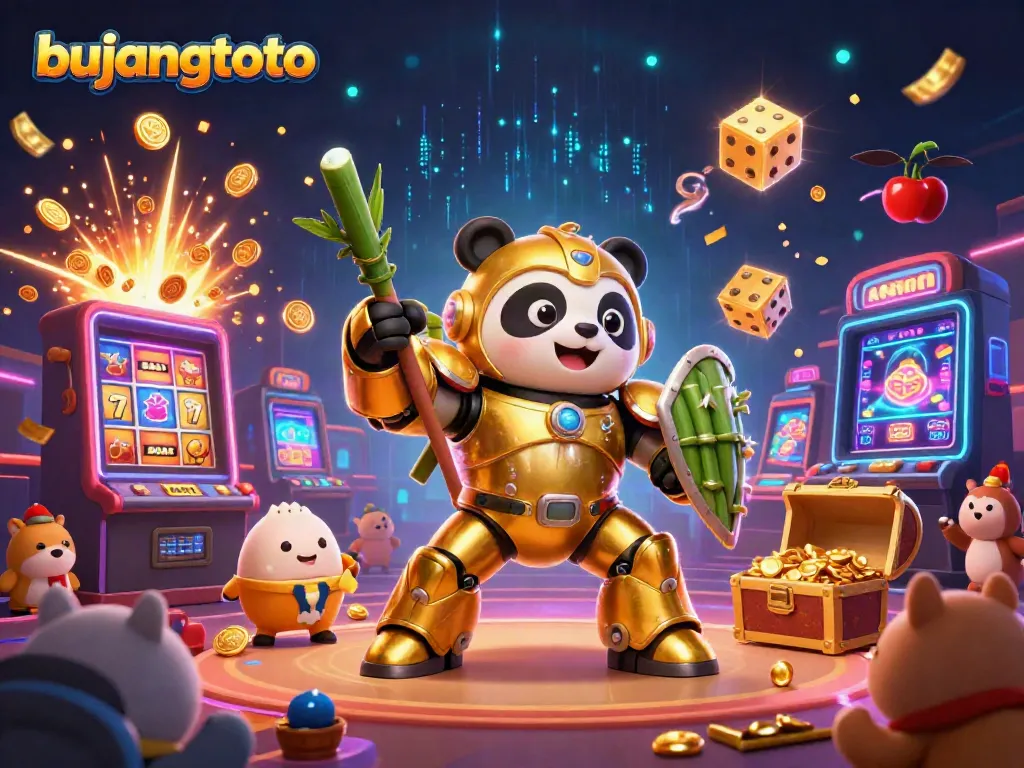 Experience thrilling gameplay with bujangtoto's engaging casino scene featuring vibrant characters and rich symbols.