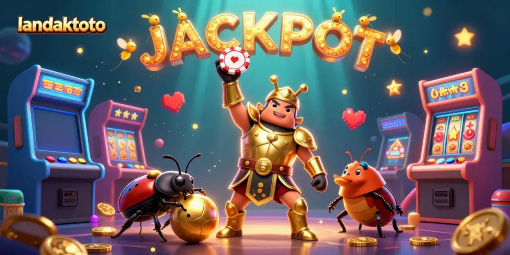 Menangkan jackpot dengan landaktoto melalui ilustrasi seru karakter kasino 3D.