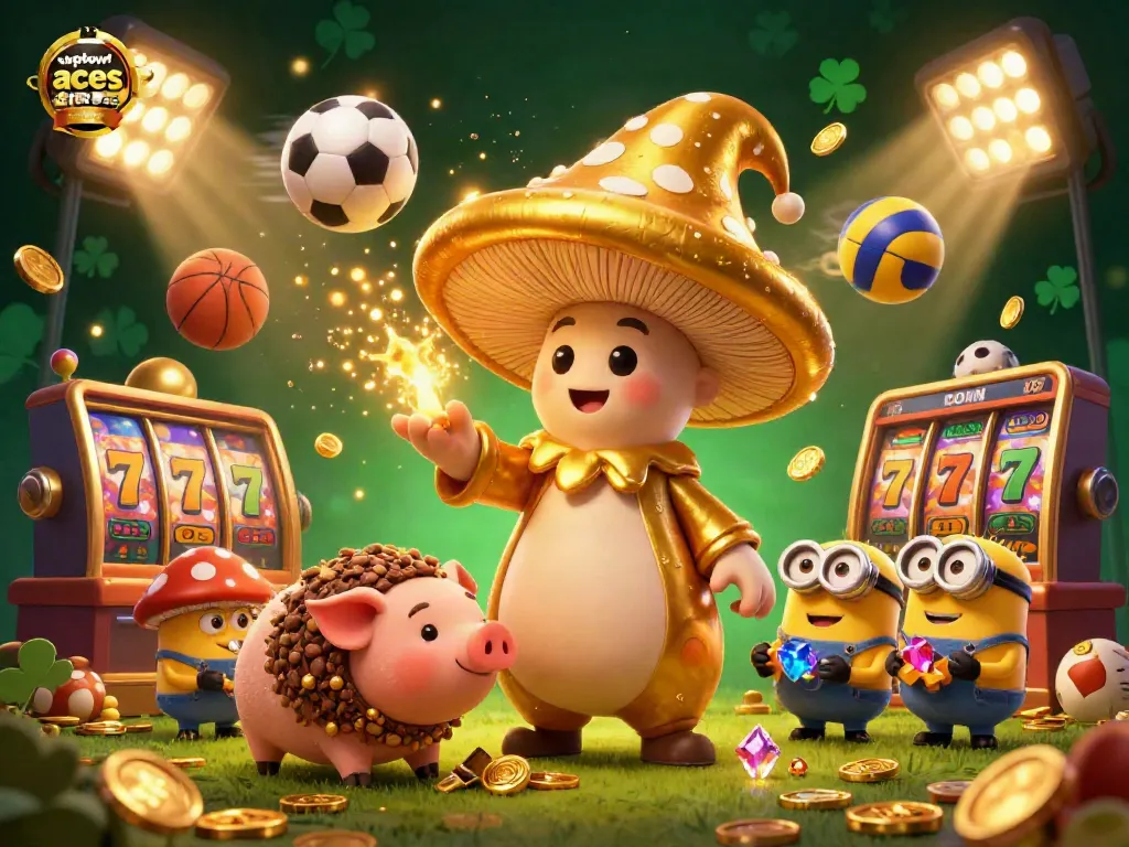Engage with uptown aces $150 no deposit bonus codes in this dynamic casino illustration featuring golden wizard and treasures.
