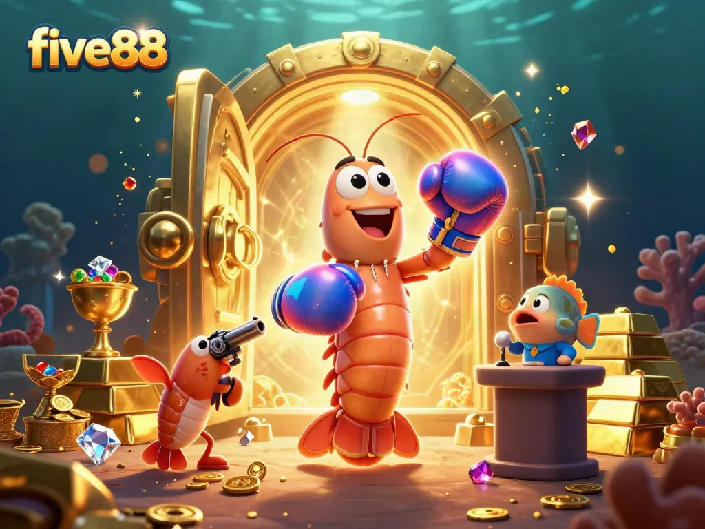 Engage with five88's thrilling online gaming adventure featuring a dynamic underwater casino theme.