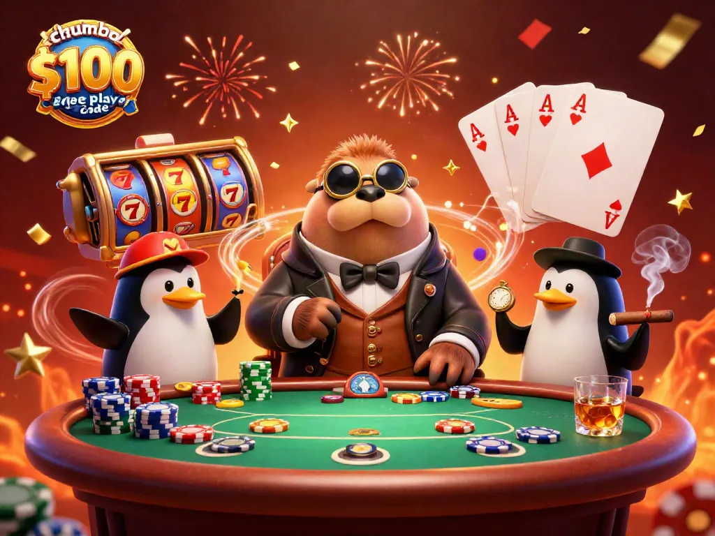 Win big at Chumba Casino $100 free play code with vibrant slot machines and poker action.