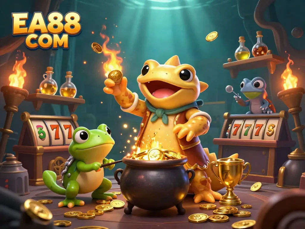 Engage with EA88 COM in a vibrant casino world full of golden treasures and magical characters.