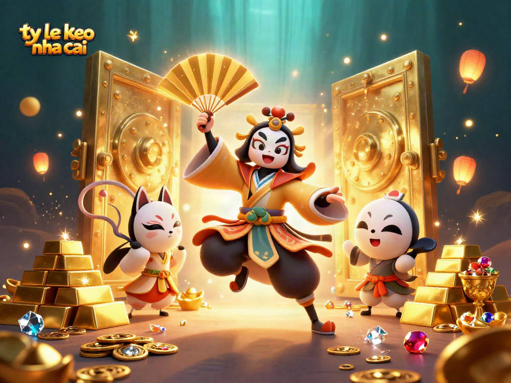 Engage in the thrilling world of ty le keo nha cai with vibrant 3D illustration of warriors and treasures.