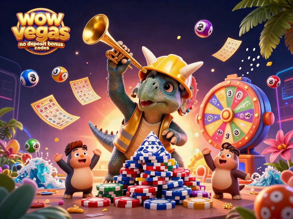 Celebrate winning moments with wow vegas no deposit bonus codes surrounded by vibrant casino elements.