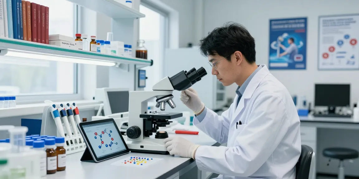Examining glp-3-rt samples in a modern laboratory setting with precise scientific tools.