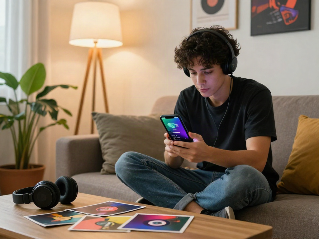 Experience the spotify mod apk with vibrant playlists and music discovery at home, complete with cozy ambiance and vibrant decor.