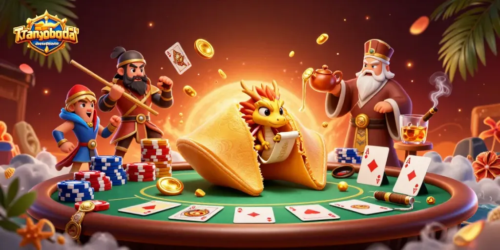 Engage with trangcadobongda's exciting world of gambling and strategy through this vibrant illustration.