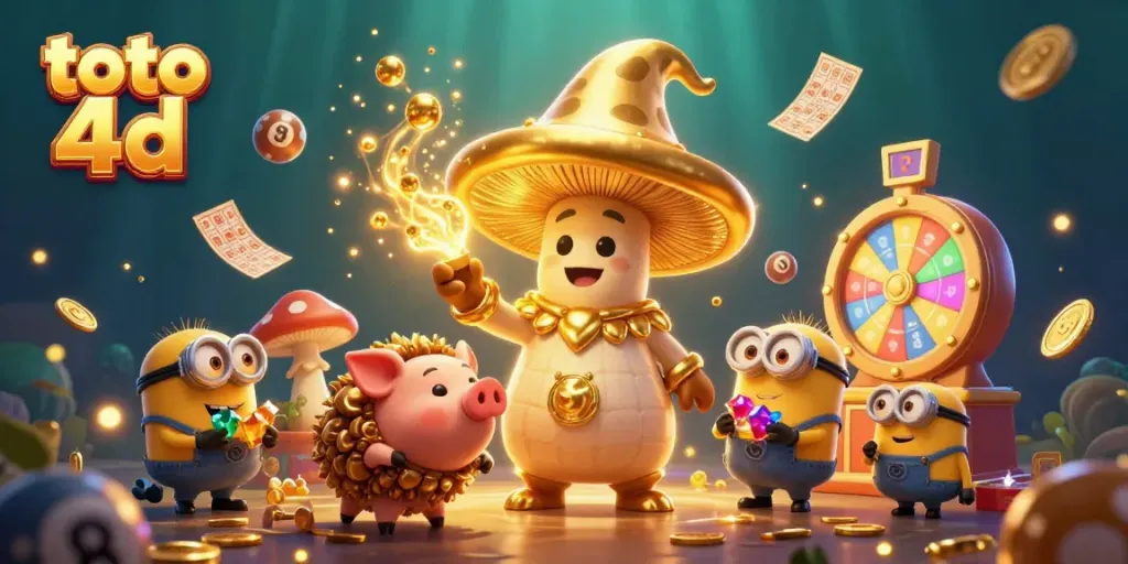 Experience the thrill of toto 4d with this vibrant illustration capturing captivating lottery elements.