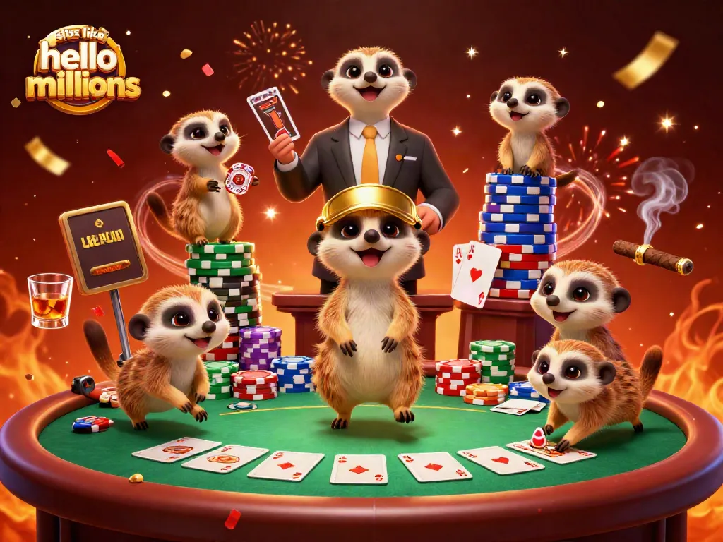 Engage with exciting gameplay at sites like hello millions, where cartoon meerkats run a vibrant casino scene.