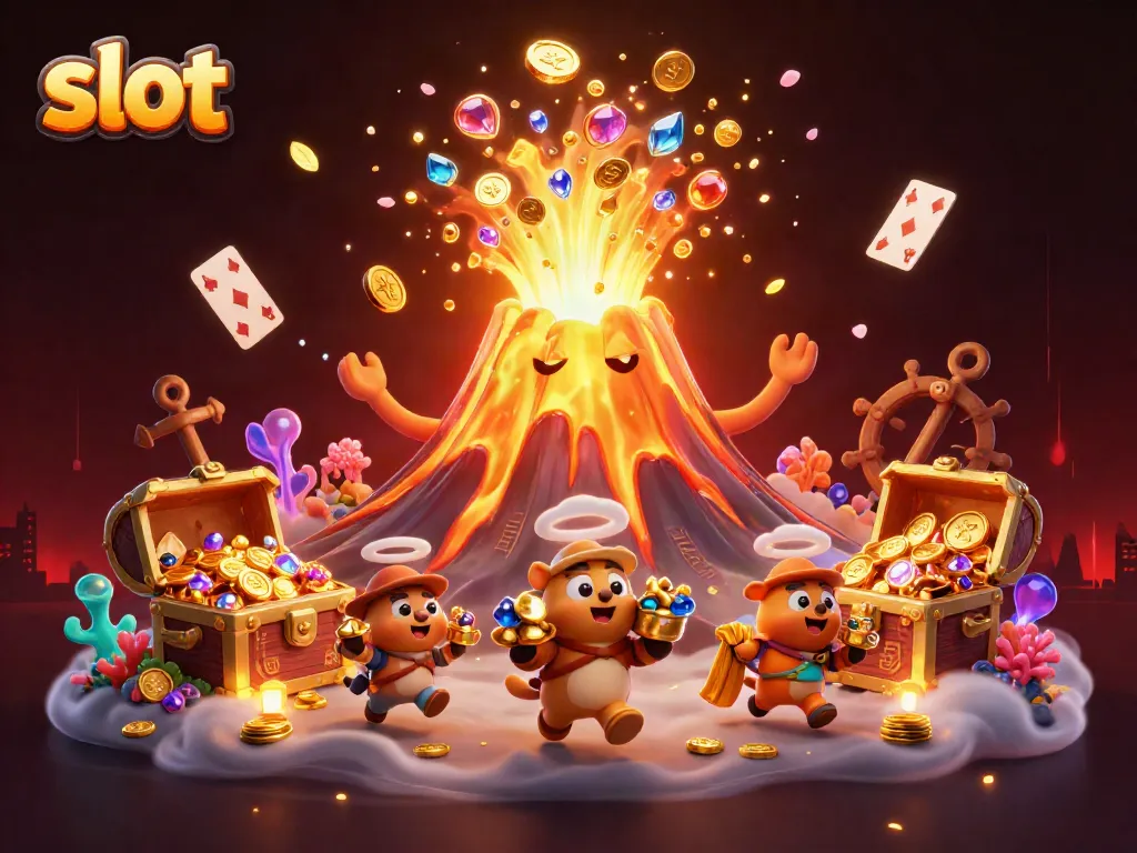 Engage with the thrilling world of slot machines where coins and treasures overflow, showcasing a vibrant casino theme.