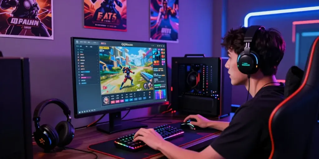 Engaging QQMacan gaming experience with vibrant interface and dynamic atmosphere.