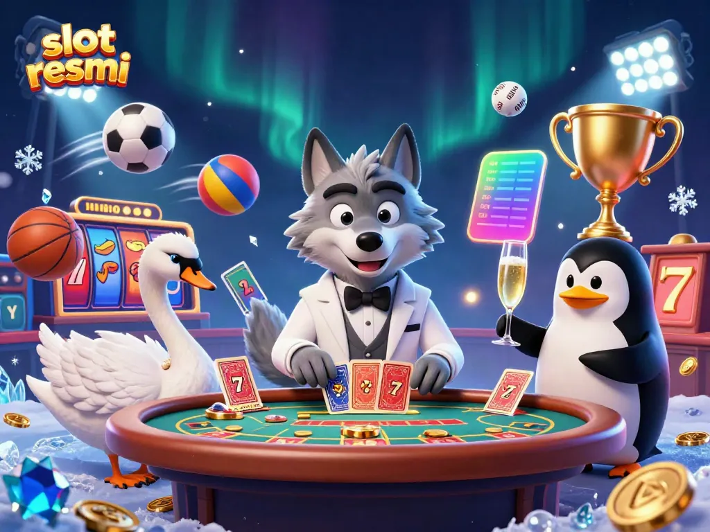 Play exciting slot resmi games featuring animated characters and dynamic casino elements