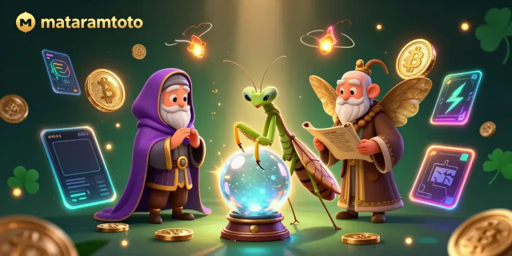 Engage with mataramtoto in a vibrant 3D casino world, featuring fortune tellers and digital currency.