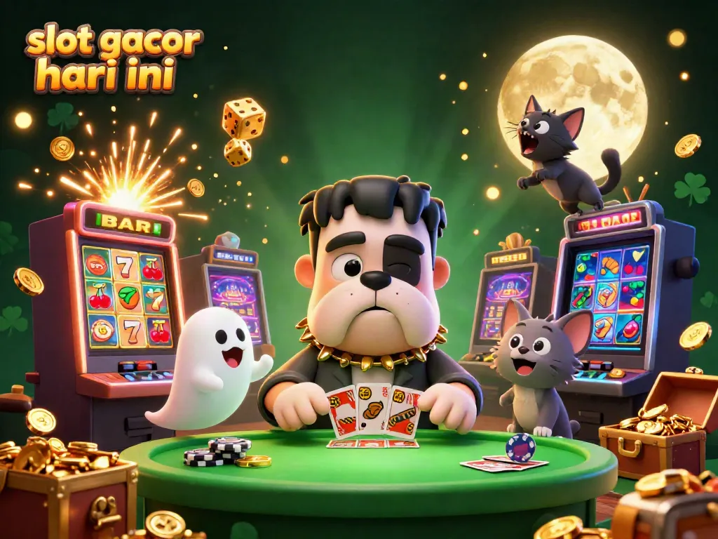 Experience the excitement of slot gacor hari ini with vibrant casino elements and vivid characters.