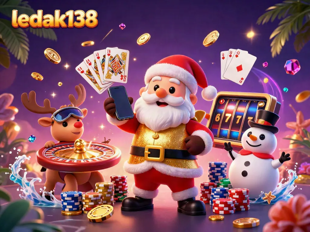 Menangkan hadiah di LEDAK138 dengan Santa dan teman-teman kasino di lingkungan penuh gemerlapan.